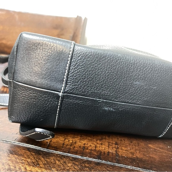 Pristine Condition Dooney and Bourke Pebble Grain Leather Black Backpack - Picture 4 of 13